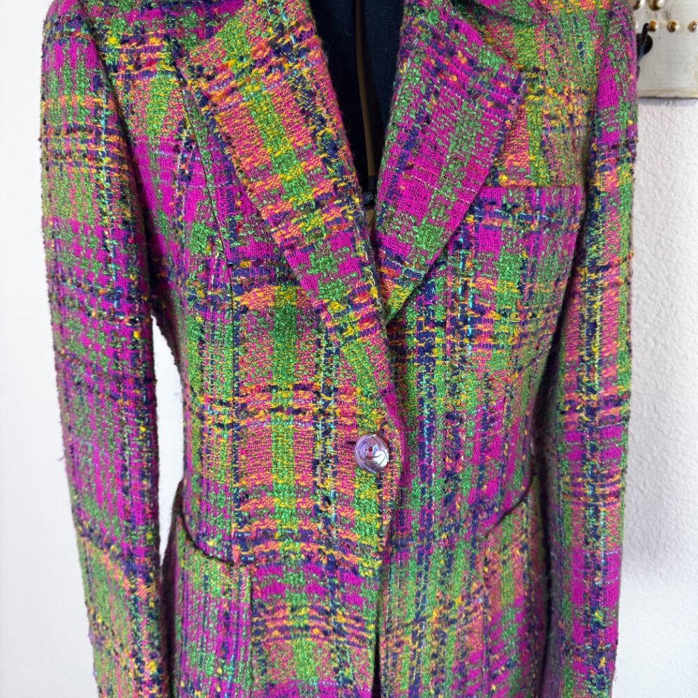Vintage Bazar Christian LaCroix Sz 40FR Multicolor Wool Blend Academia Suit - Picture 8 of 16